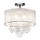 Elan Imbuia 16" Wide Chrome Drum Ceiling Light