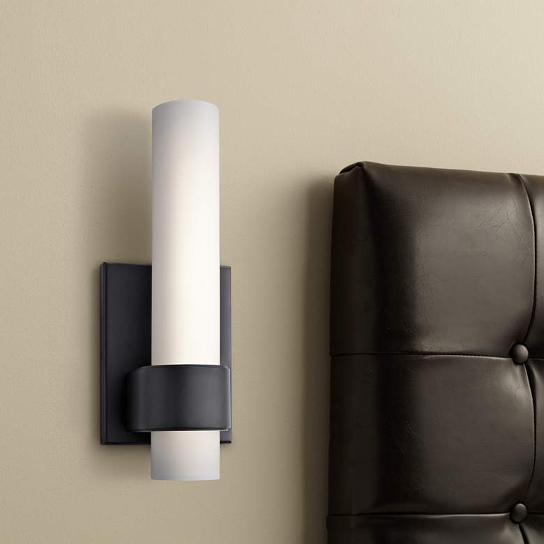 Image 1 Elan Izza™ 13" High Bronze LED Wall Sconce