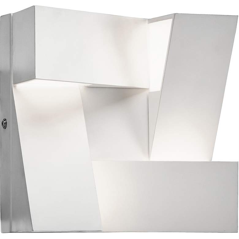 Image 1 Elan Javan 7 3/4 inch High Cool LED Modern White Wall Sconce