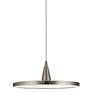 Elan Jeno 9" Wide Brushed Nickel LED Modern Disc Mini Pendant