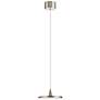Thumbnail2 of Elan Jeno 9" Wide Brushed Nickel LED Modern Disc Mini Pendant more views