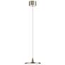 Elan Jeno 9" Wide Brushed Nickel LED Modern Disc Mini Pendant