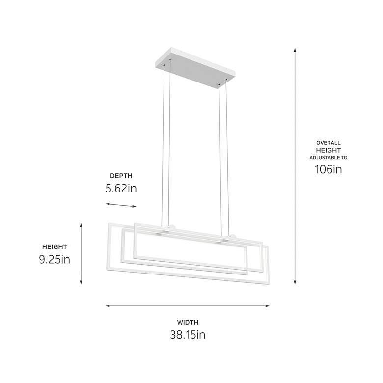 Image 6 elan Jestin White Linear Chandelier more views