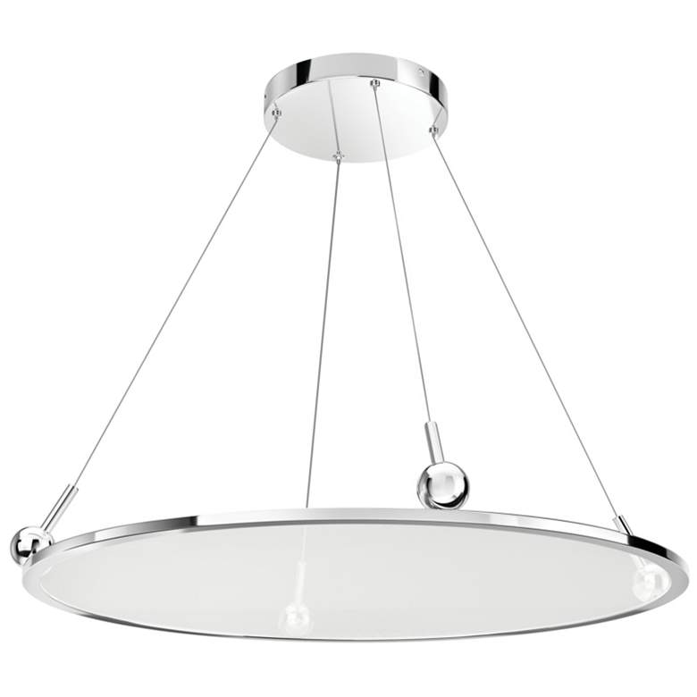 Image 1 elan Jovian Chrome Edgelit Chandelier