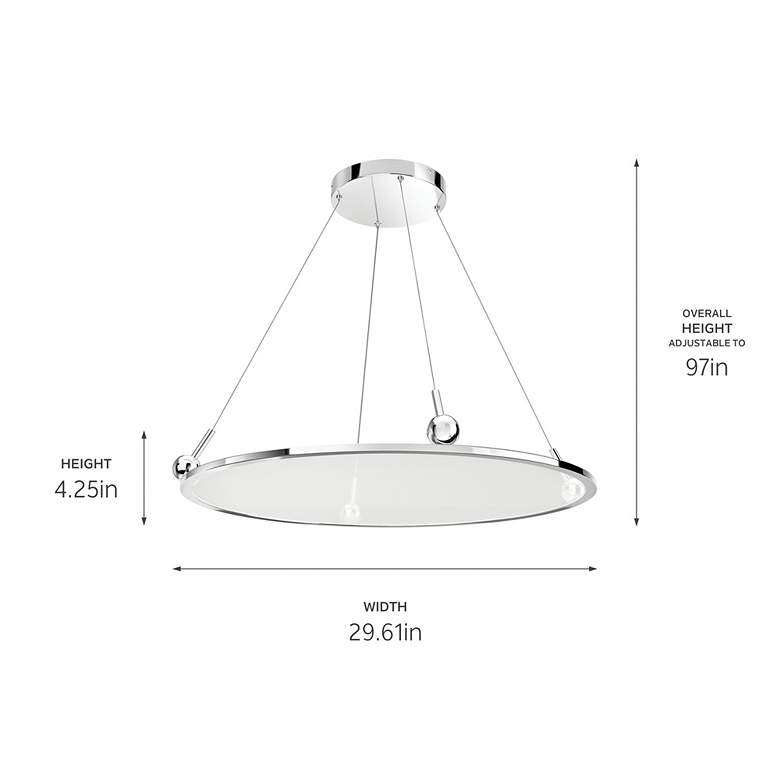 Image 5 elan Jovian Chrome Edgelit Chandelier more views