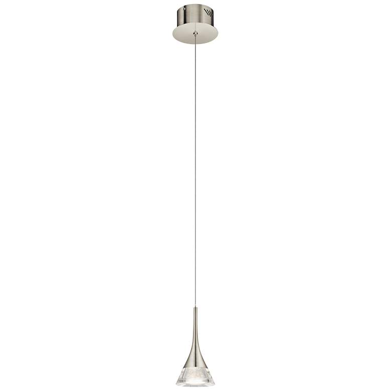 Image 1 Elan Kabru 4 3/4 inchW LED Brushed Nickel Mini Pendant Light