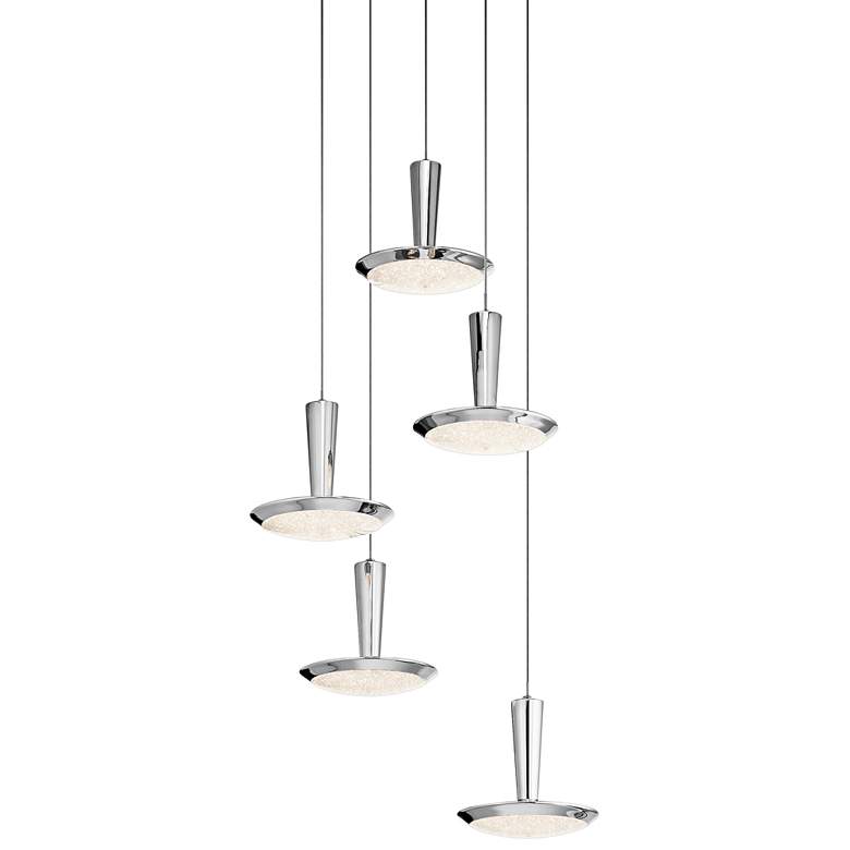 Image 1 Elan Karah 17 3/4" Wide Chrome LED Multi Light Pendant