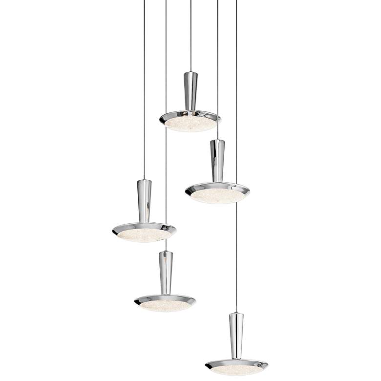 Image 1 Elan Karah 17 3/4 inch Wide Chrome LED Multi Light Pendant