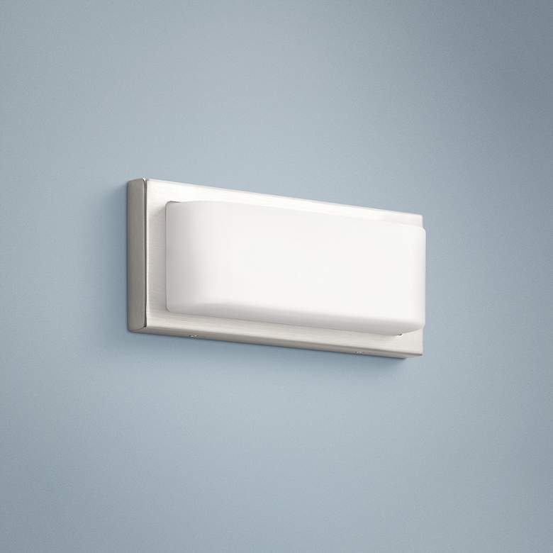 Image 1 Elan Kelsi 12" Wide Brushed Nickel LED Bath Light