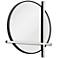 Elan Kemena Black 24 1/4" x 26" Round LED Wall Mirror