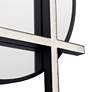 Elan Kemena Black 24 1/4" x 26" Round LED Wall Mirror