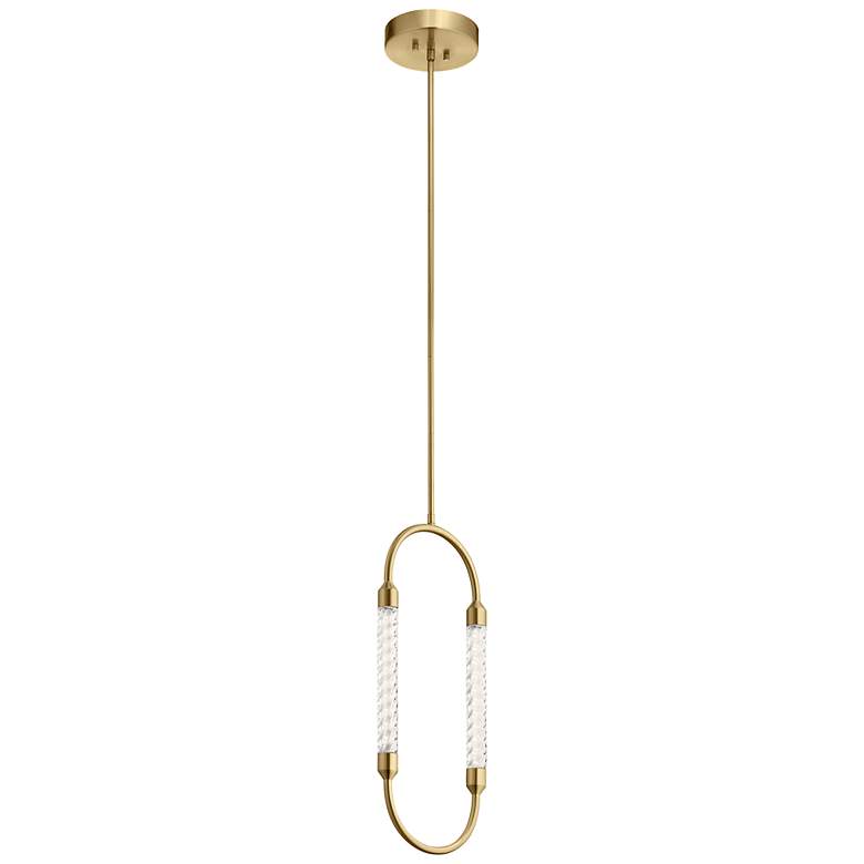 Image 2 Elan Kiaan 9 1/4 inch Wide Champagne Gold LED Mini Pendant