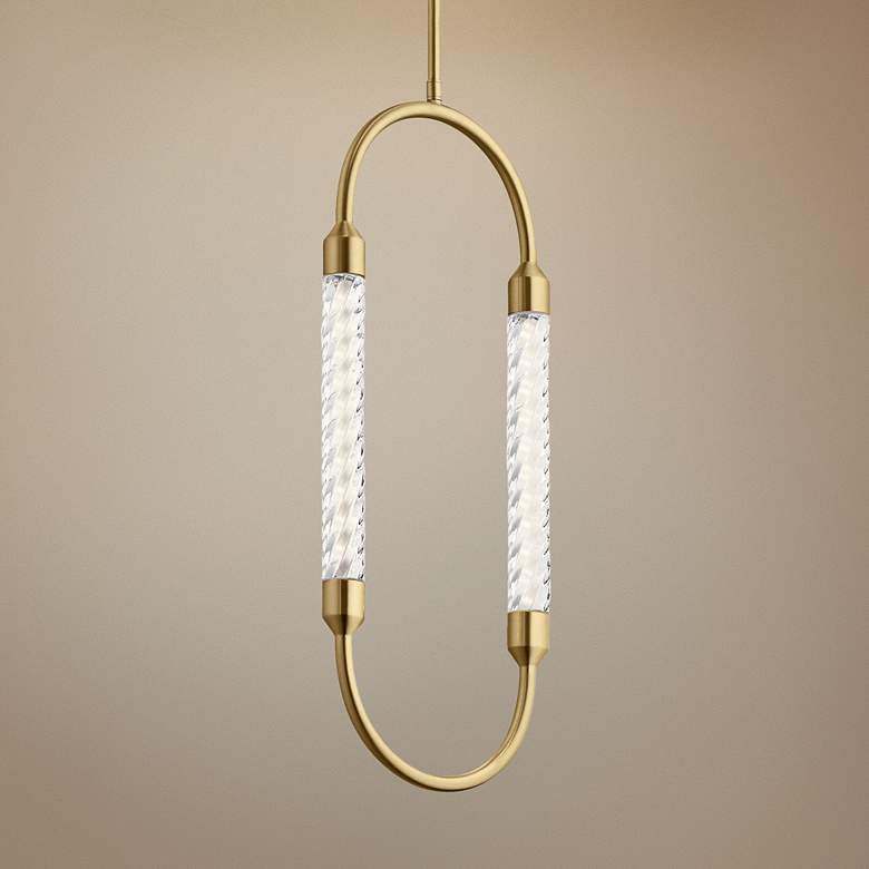 Image 1 Elan Kiaan 9 1/4" Wide Champagne Gold LED Mini Pendant