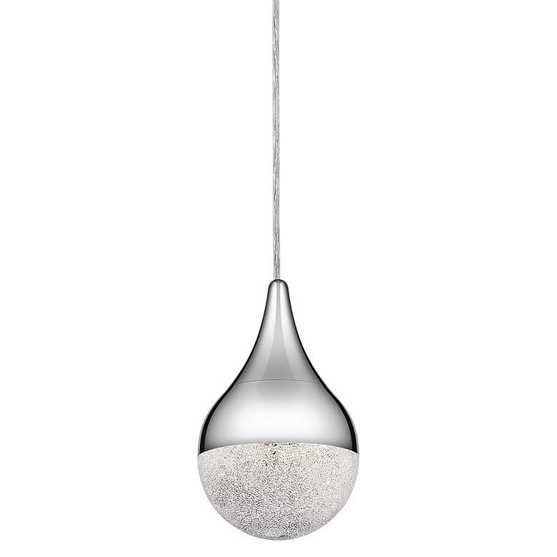 Image 1 Elan Kiss 4 3/4 inch Wide Chrome LED Mini Pendant