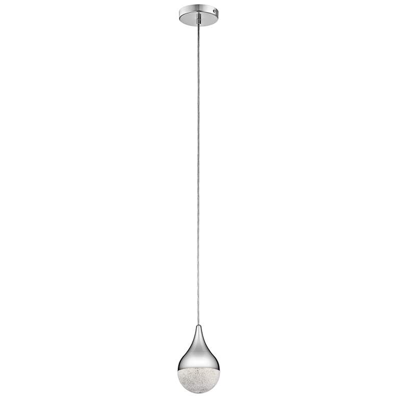 Image 2 Elan Kiss 4 3/4 inch Wide Chrome LED Mini Pendant more views