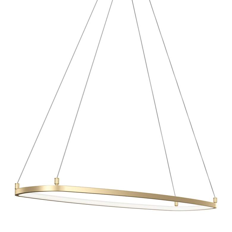 Image 3 elan Koloa Champagne Gold LED Ring Chandelier more views