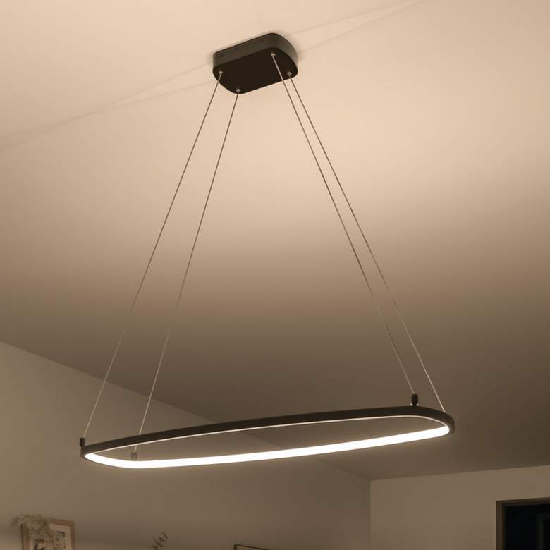 Image 1 elan Koloa Matte Black LED Ring Chandelier