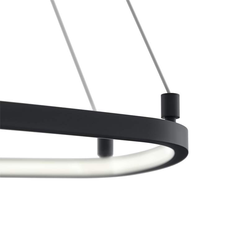 Image 3 elan Koloa Matte Black LED Ring Chandelier more views