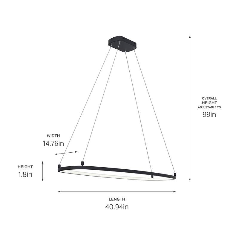 Image 6 elan Koloa Matte Black LED Ring Chandelier more views