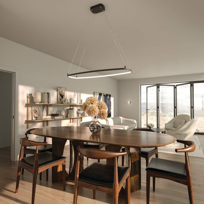 Image 7 elan Koloa Matte Black LED Ring Chandelier more views