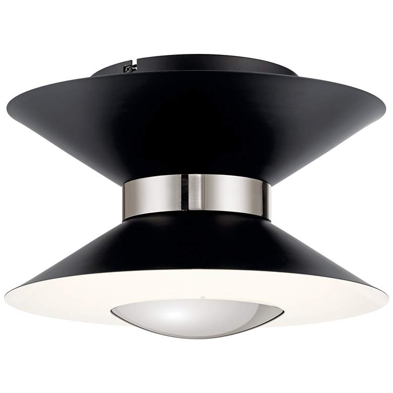 Image 1 Elan Kordan 14 inch Wide Matte Black LED Ceiling Light