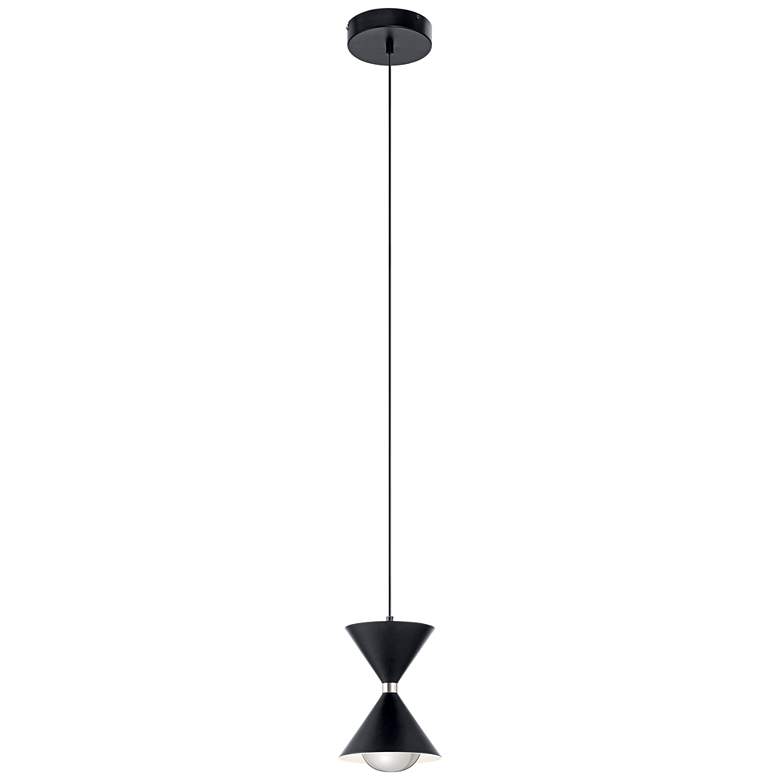 Image 2 Elan Kordan 6 1/2" Wide Matte Black LED Mini Pendant