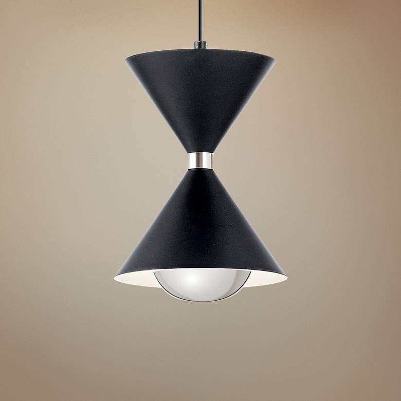 Image 1 Elan Kordan 6 1/2 inch Wide Matte Black LED Mini Pendant