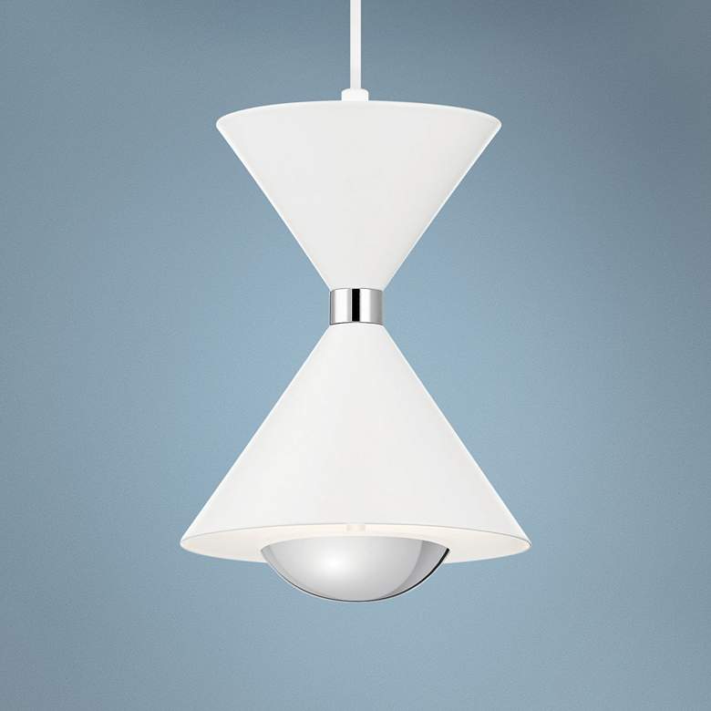 Image 1 Elan Kordan 6 1/4" Wide Matte White LED Mini Pendant