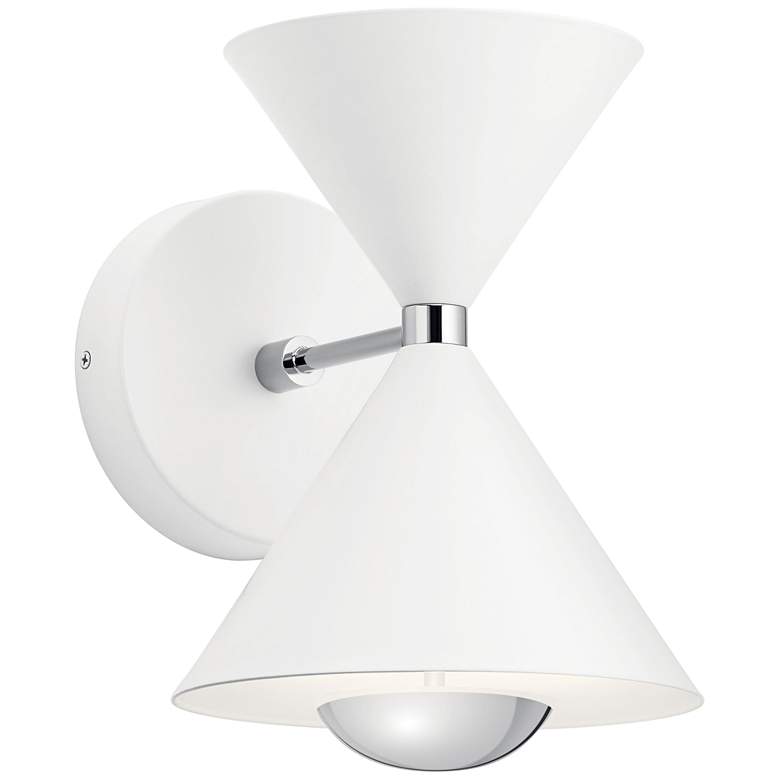 Image 1 Elan Kordan 9 3/4" High Matte White LED Wall Sconce