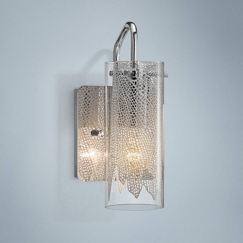 Image 1 Elan Krysalis 9 1/2" High Chrome Wall Sconce