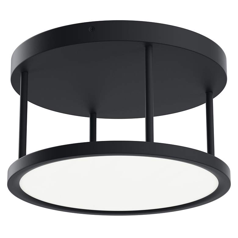 Image 1 elan Lavi Matte Black Semi-flush