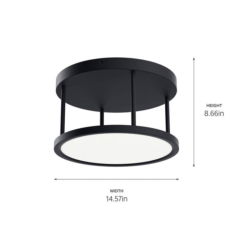 Image 4 elan Lavi Matte Black Semi-flush more views