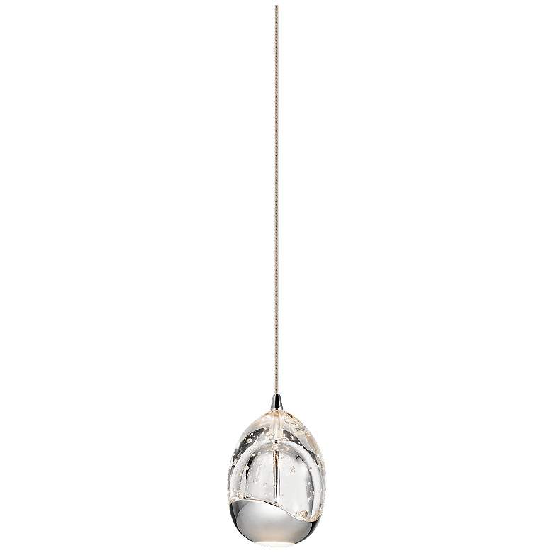 Image 1 Elan Lavinia 3 1/2 inch Wide Chrome Finish LED Mini-Pendant