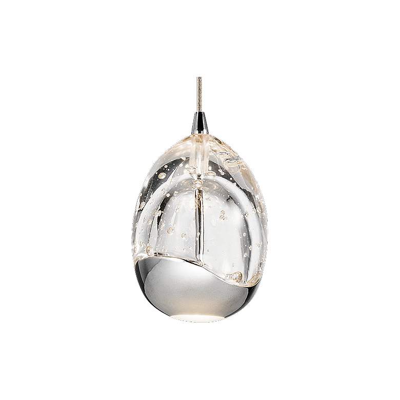 Image 2 Elan Lavinia 3 1/2 inch Wide Chrome Finish LED Mini-Pendant more views