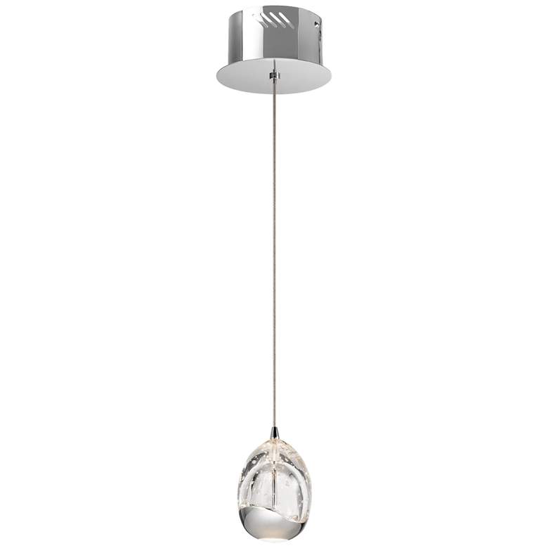 Image 4 Elan Lavinia 3 1/2 inch Wide Chrome Finish LED Mini-Pendant more views