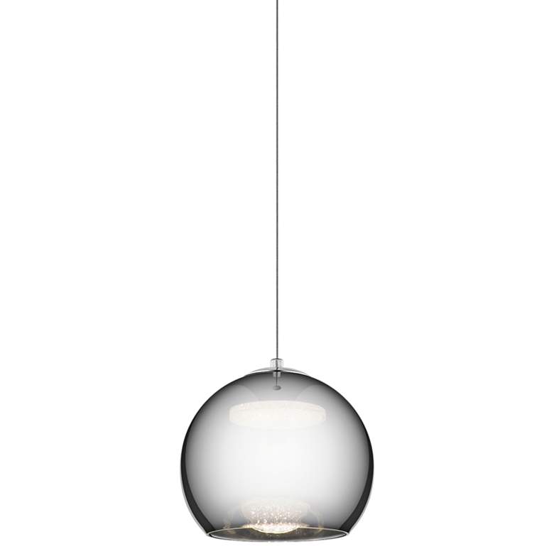 Image 1 Elan Lighting Rendo 7 3/4" Modern Chrome and Glass LED Mini Pendant