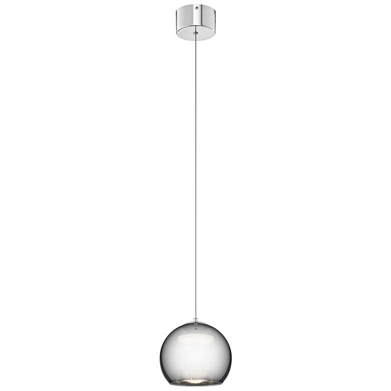 Image 2 Elan Lighting Rendo 7 3/4" Modern Chrome and Glass LED Mini Pendant more views