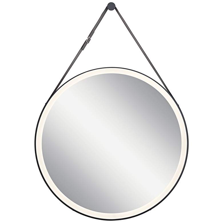 Image 2 Elan Martell Matte Black 27 3/4" x 39 1/2" LED Wall Mirror more views