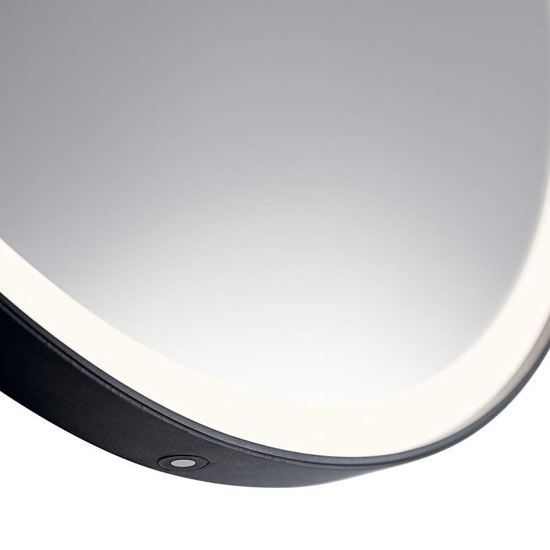 Image 3 Elan Martell Matte Black 27 3/4" x 39 1/2" LED Wall Mirror more views