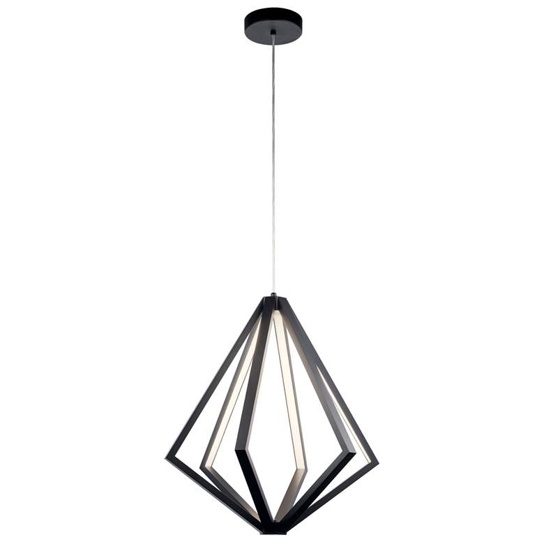 Image 1 elan Matte Black Everest Chandelier 6Lt LED