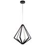 1_elan Matte Black Everest Chandelier 6Lt LED