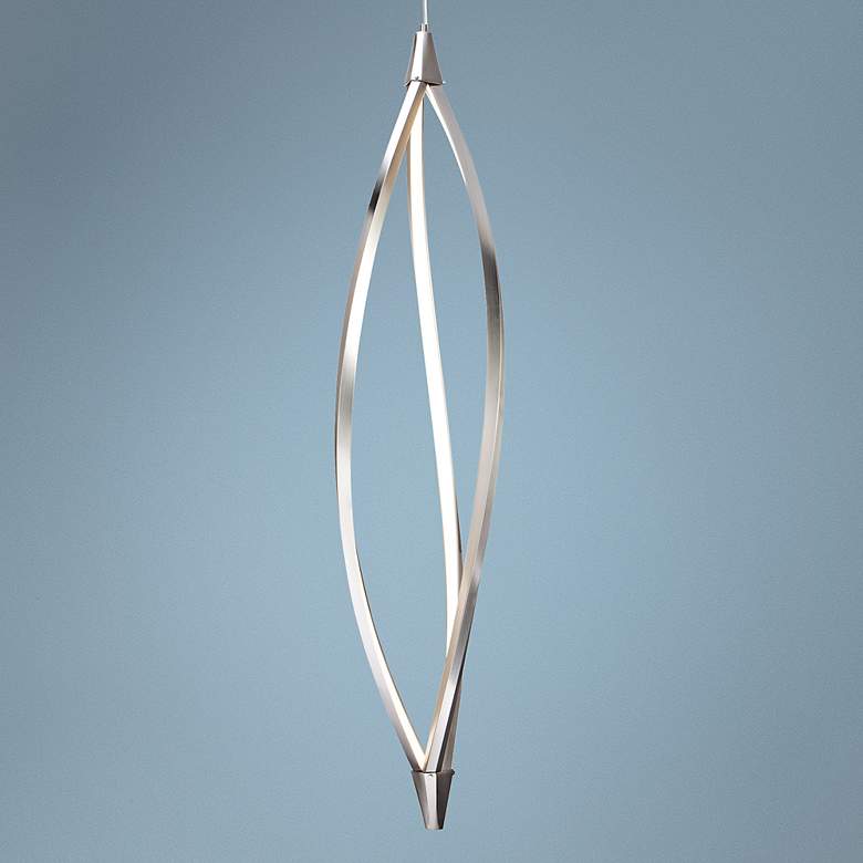 Image 1 Elan Meridian 14 1/4 inch Wide LED Brushed Nickel Pendant Light