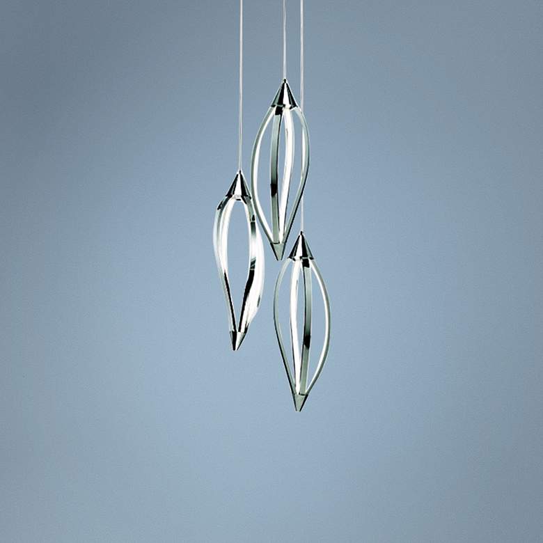 Image 1 Elan Meridian 28 3/4" Wide Chrome Head Cluster Pendant