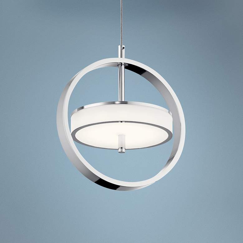 Image 1 Elan Metro 6 inch Wide Polished Nickel LED Mini Pendant