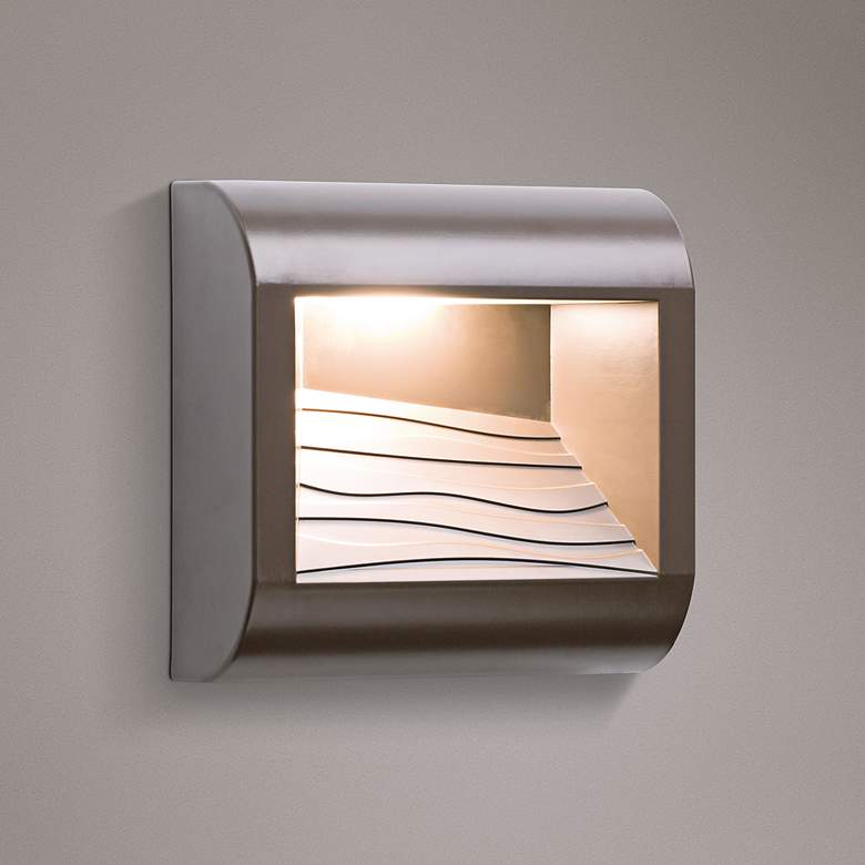 Image 1 Elan Movo 9 inch Square Bronze Outdoor Wall Light