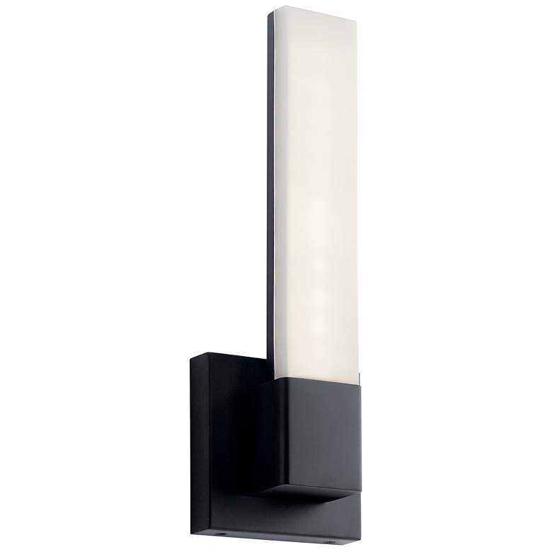 Image 1 Elan Neltev 14 1/2" High Matte Black LED Wall Sconce