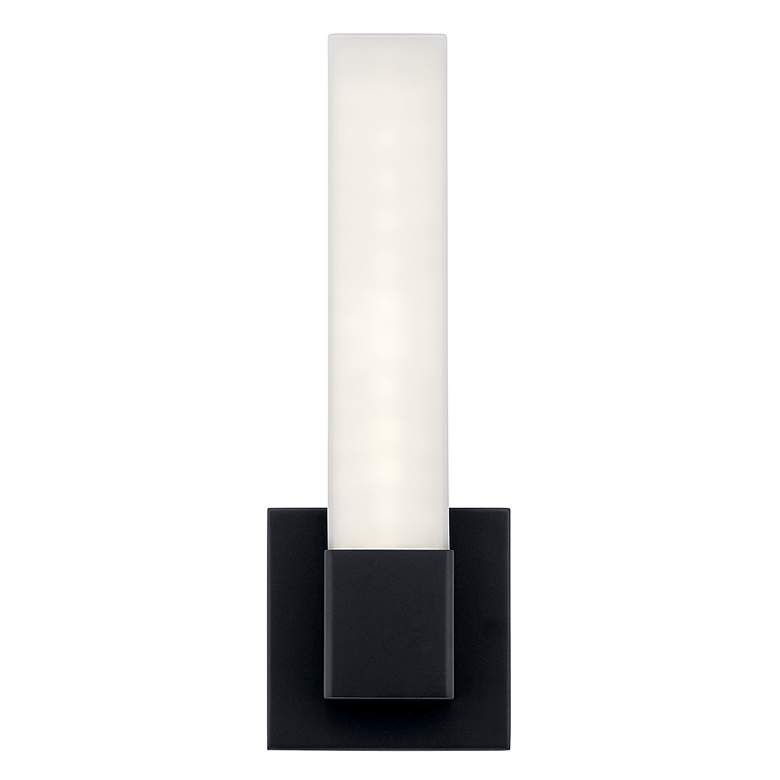 Image 2 Elan Neltev 14 1/2" High Matte Black LED Wall Sconce more views