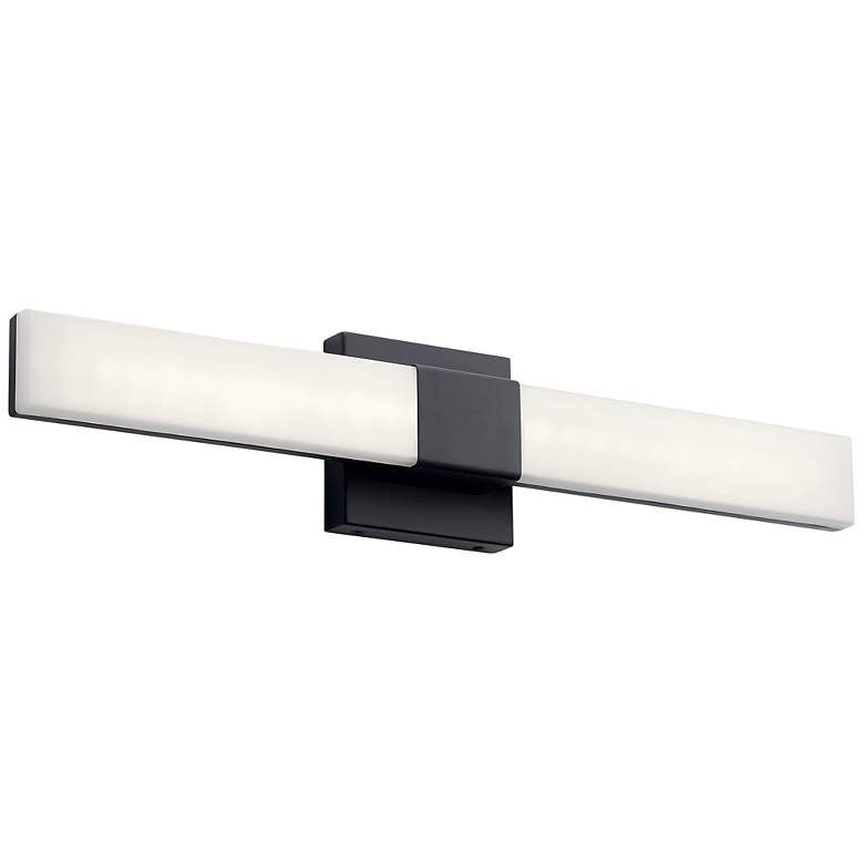 Image 1 Elan Neltev 24 inch Wide Matte Black LED Bath Light