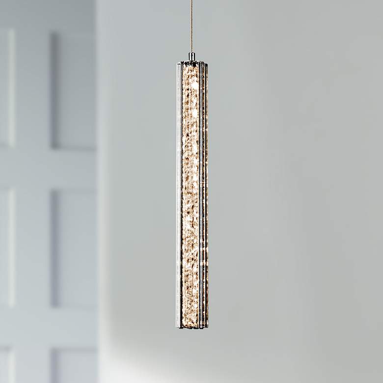 Image 1 Elan Neruda 2 1/4 inch Wide Chrome Contemporary LED Mini Pendant