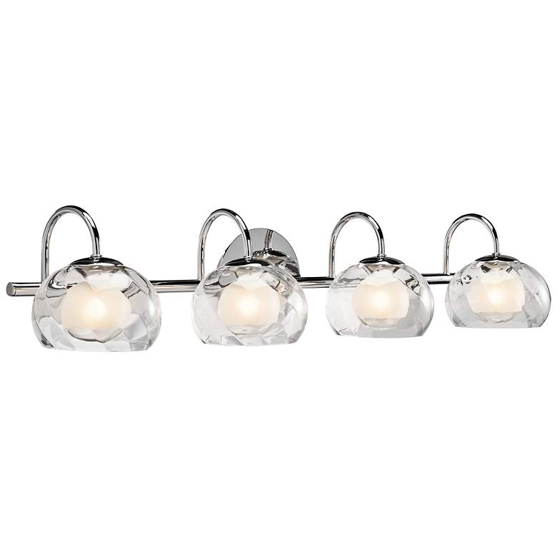 Image 1 Elan Niu 31 1/2 inch Wide Optic Glass Chrome Bath Light